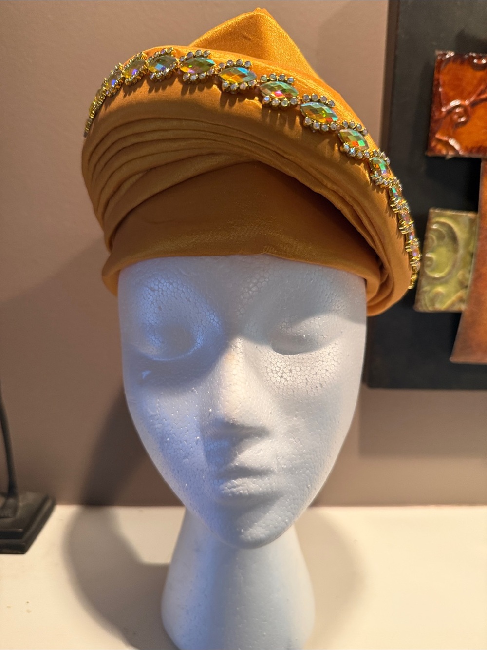 Golden Rhinestone Headwrap - Picture 2 of 5